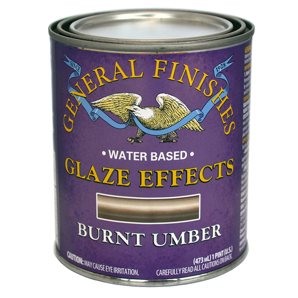 General Finishes 1 Pt Burnt Umber Glaze Effects Water-Based Translucent Color PTBU